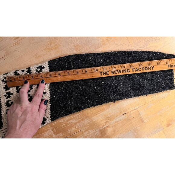 VTG Sonoma Silk Wool Blend Pullover Sweater Nordic SZ S Blue Gray Heather Cream - Picture 9 of 9